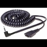 Jabra QD to 2,5mm Plug, coiled 0,5-2m; fi. for Panasonic GB500, PLX CA40 (8800-01-46)