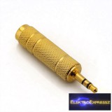 Jack dugó, 3,5mm - 6,5mm jack aljzat adapter