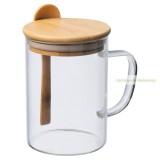 Jackson Boroszilikát üvegbögre, kanállal, 420ml