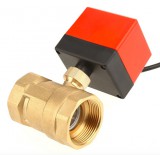 JAGO 24V motoros szelep 2 járatú zónaszelep keverőszelep váltószelep DN25 1" BB csatlakozók kisfeszültségű motoros oda-vissza kapcsolás