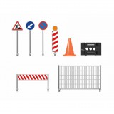 Jamara 38 darabos Építési terület jelzőtábla készlet (412413)