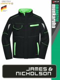James & Nicholson COLORSTYLE BLACK technikai softshell kabát - munkaruha