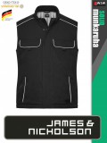 James & Nicholson SOLID BLACK technikai hőtükrös bélelt softshell mellény - munkaruha