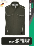 James & Nicholson SOLID OLIVE technikai hőtükrös bélelt softshell mellény - munkaruha
