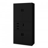 Jan Nowak® FILIP | 1060-2 II Fém iratszekrény széffel ÉJFEKETE