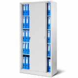 Jan Nowak® KUBA | 774 Fém iratszekrény polcokkal tolóajtókkal 900x1850x400, modell szürke