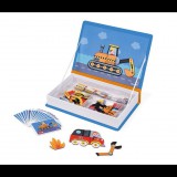 Janod: Járművek - 68 darabos mágneses puzzle könyv alakú tartóban (J02715)