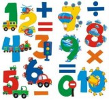 Járművek és számok fali matricaszett