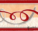 Jász-Iron Beige-bordó szalag mintás bordűr