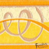 Jász-Iron Krém alap-citrom szalag mintás bordűr