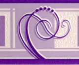 Jász-Iron Lila modern hullám mintás bordűr