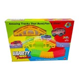 Játék elemes autópálya építő dobozban 48100