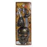 Játék kalóz kard+maszk+kampókéz lapon bz3187
