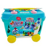 Játék konyhaszett gurulós dobozban többféle változatban 46511