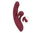 Javida 2 Function Rabbit - akkus csiklókaros vibrátor (piros)