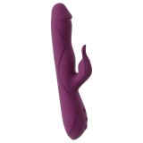 Javida - 3in1 lökő, forgó gyöngyös vibrátor (lila)