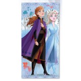 JAVOLI Disney Jégvarázs Sisters Fürdőlepedő, Strand Törölköző 70x137 cm (Fast Dry)