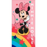 JAVOLI Disney Minnie Rainbow Star Fürdőlepedő, Strand Törölköző 70x140 cm