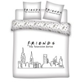 JAVOLI Jóbarátok White Dupla, Kétszemélyes Ágyneműhuzat 240×220cm, 63x63 cm Microfibre