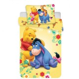 JAVOLI Micimackó Sárga Ovis 2 részes Ágynemű-garnitúra 100x135+40x60 cm