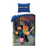 JAVOLI Minecraft 2 részes Gyermek Ágynemű-garnitúra 140x200+70x90 cm
