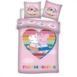 JAVOLI Peppa Malac Love Ágyneműhuzat 140×200cm, 63×63 cm Microfibre