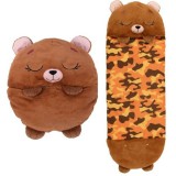 JayPlay Happy Nappers: 2 az 1-ben hálózsák és párna - Benny, a barna maci