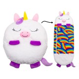 JayPlay Happy Nappers: 2 az 1-ben hálózsák és párna - Fehér unikornis