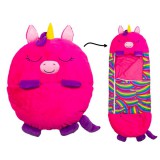 JayPlay Happy Nappers: 2 az 1-ben hálózsák és párna - Pink unikornis