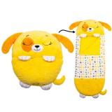 JayPlay Happy Nappers: 2 az 1-ben hálózsák és párna - Sárga kutyus