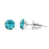Jazzy türkiz Swarovski® kristályos fülbevaló Aquarius - Light Turquoise""