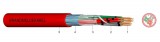 JB-H(St)H 1x2x0,8mm2 halogénmentes, árnyékolt lángálló tűzjelző vezeték Bd 300V piros