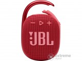JBL Clip 4 vízálló hordozható Bluetooth hangszóró, piros