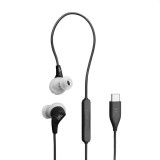JBL Endurance Run 3 USB-C vezetékes mikrofonos fekete-szürke sport fülhallgató (ENDURRUN3CWHT)