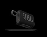 JBL GO 3  hordozható bluetooth hangszóró, fekete (Bemutató darab)