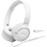 JBL Tune 520C mikrofonos vezetékes fejhallgató (fehér, USB-C csatlakozó, over-ear, kábel 120 cm)