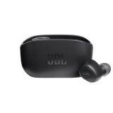 JBL Wave 100TWS, True Wireless, Mély basszus, Bluetooth, Vezeték nélküli, Fekete, Mikrofonos fülhallgató