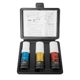JBM Nyomatékhatároló kerékcsavar dugókulcs készlet ütvecsavarozóhoz, 17–21 mm, 115 Nm, 3 részes (54548)