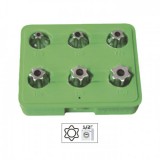 JBM Torx dugófej készlet lyukas 6db