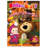 JCS Média Masha és a Medve: Boldog Karácsonyt! kifestő matricákkal