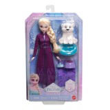 Jégvarázs: Elza és a kis jegesmackó játékfigura szett - Mattel