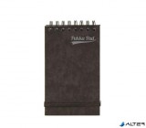 Jegyzetfüzet, 127x76 mm, vonalas, 60 lap, PUKKA PAD 'Pressboard', fekete