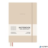 Jegyzetfüzet, A5, kockás, 96 lap, puhafedeles, SHKOLYARYK 'Genius', Latte