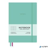 Jegyzetfüzet, A5, vonalas, 96 lap, keményfedeles, műbőr borító, SHKOLYARYK "Genius", türkiz