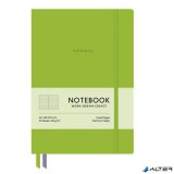 Jegyzetfüzet, A5, vonalas, 96 lap, keményfedeles, műbőr borító, SHKOLYARYK "Genius", zöld