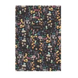 Jegyzetfüzet, A5, vonalas, 96 lap, TOPTIMER "Notes", fekete virágos