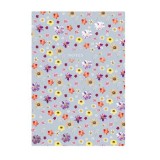 Jegyzetfüzet, A5, vonalas, 96 lap, TOPTIMER Notes, kék virágos (NKN16705)