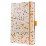 Jegyzetfüzet, exkluzív, 135x203 mm, vonalas, 87 lap, keményfedeles, SIGEL "Jolie" Bloom Orange