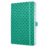 Jegyzetfüzet, exkluzív, 135x203 mm, vonalas, 87 lap, keményfedeles, SIGEL "Jolie", mentazöld