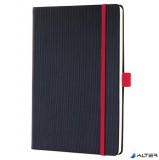 Jegyzetfüzet, exkluzív, A5, vonalas, 97 lap, keményfedeles, SIGEL 'Conceptum Red Edition', fekete-piros